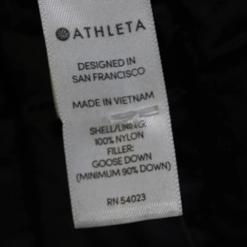 Athleta Black Lightweight Duck Down Warm Vest - image 4